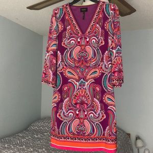 laundry 3/4” Sleeve Paisley Shift Dress